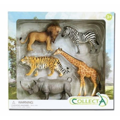 Set de 5 figurine pictate manual animale din savana africana