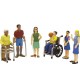 Persoane cu handicap set de 6 figurine - miniland