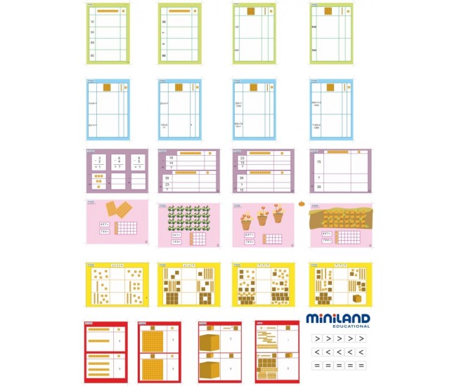 Joc educativ baza 10 set 121 piese la cutie  miniland