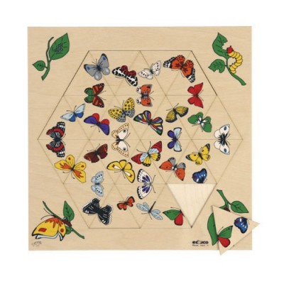 Triama - puzzle 24 piese cu fluturi - educo