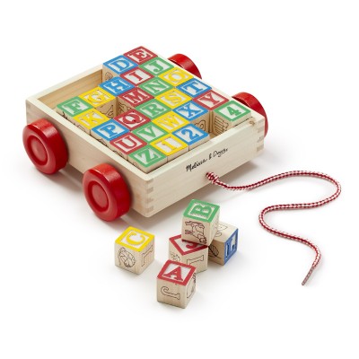 Melissa and doug - carucior cu cuburi abc