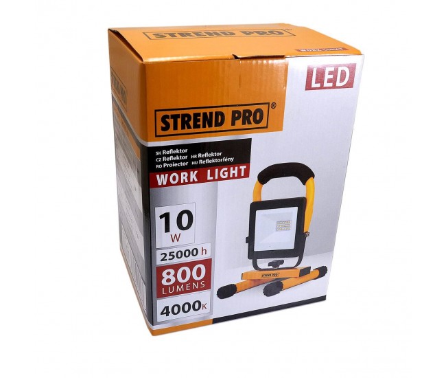 Proiector lucru, LED SMD, stativ, 10 W, 800 lm, cablu 1.8 m, IP65, Strend Pro