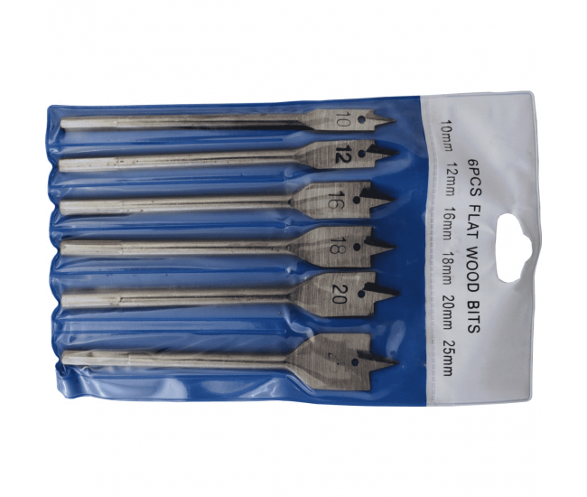 Set 6 burghie plate pentru lemn 10-25 mm, Richmann