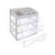 Organizator cosmetice, plastic, transparent, 23.5x6.5x27 cm, Isotrade