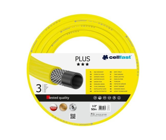 Furtun de gradina, 3 straturi, 1/2, 50 m, Cellfast Plus