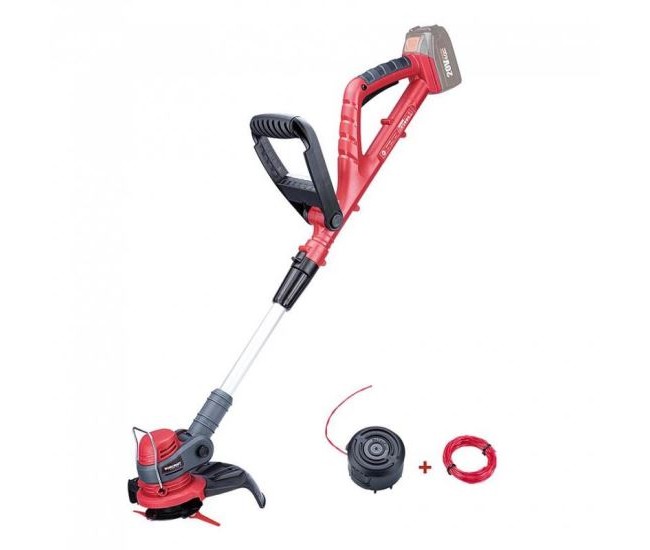 Motocoasa, trimmer, pentru tuns iarba, electric, 20V Li-ion (acumulator neinclus), maner telescopic, 24 cm, Worcraft