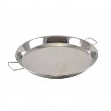 Tigaie pentru paella, rotunda, inox, cu manere, 40.5 cm, Perfect Home 