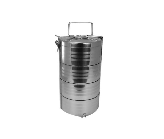 Recipiente pentru transport mancare, inox, set 4 buc, 4x1050 ml, Perfect Home 