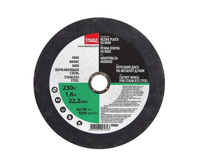 Disc debitat inox, 230x1.9 mm, Beorol