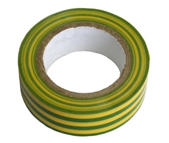 Banda izolat, 19 mm x 10 m, galben/verde, Strend Pro