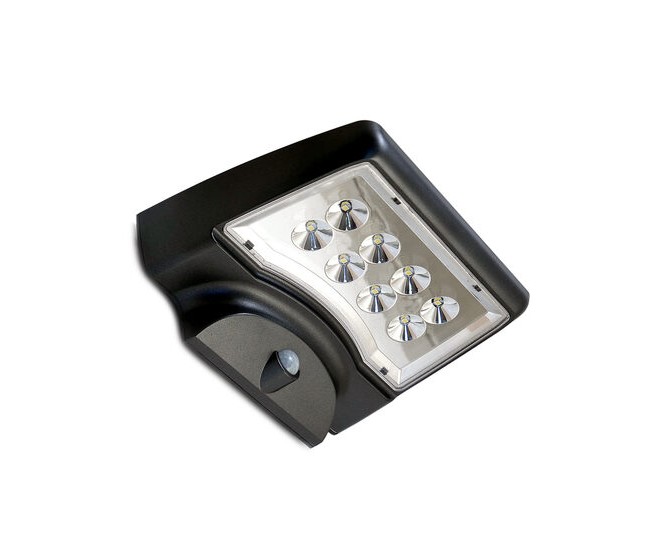 Lampa solara pentru gradina, cu senzor de miscare, 8xLED, 300 lm, 19x14x7 cm