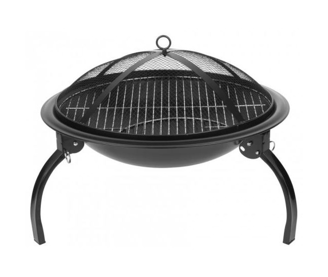 Gratar gradina, grill rotund, metal, 54x25 cm, Homefire BBQ