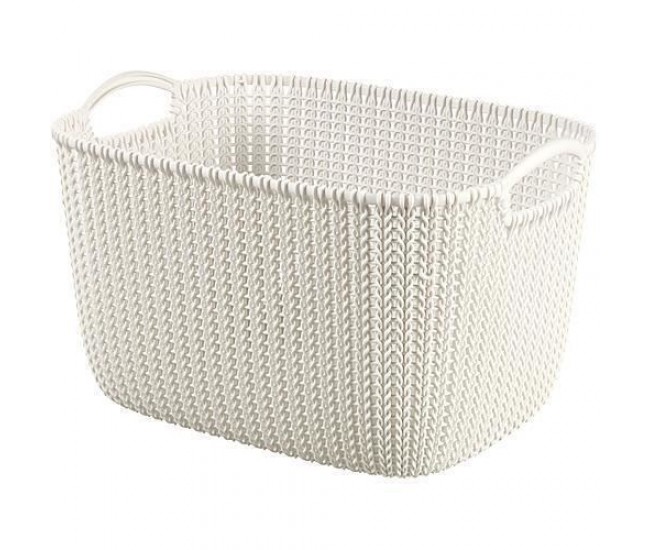 Cos rufe, 2 manere, alb, 19 L, 40x30x23 cm, Curver