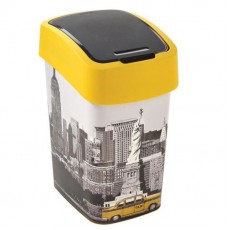 Cos de gunoi cu capac batant, plastic, model New York, 25 L, 34x26x47 cm, Curver