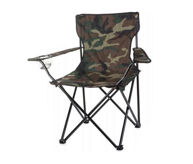 Scaun pliabil camuflaj pentru camping, gradina, pescuit, 85x53x85 cm 