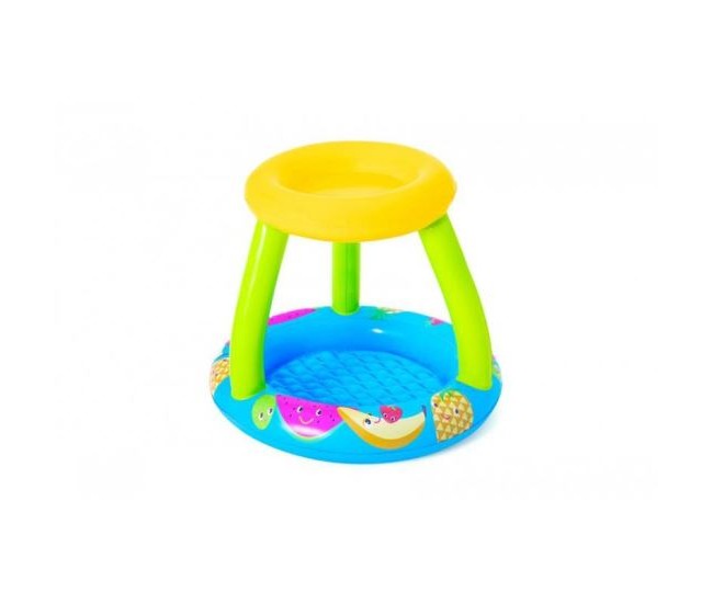 Piscina gonflabila pentru copii, rotunda, cu acoperis, albastru, 94x89x79 cm, Bestway Fruit 