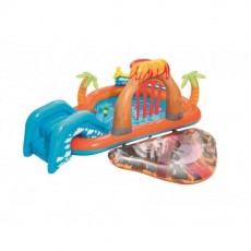 Piscina gonflabila pentru copii, de joaca, cu tobogan, 265x265x104 cm, Bestway Laguna Lava 