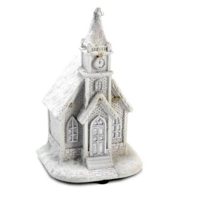 Decoratiune Craciun, Biserica, 4 LED, 2xAA , 8x17 cm