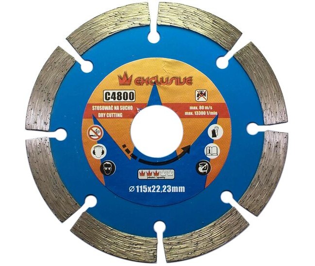 Disc diamantat segmentat, beton, taiere uscata, 115 mm/22.23 mm, Richmann Exclusive