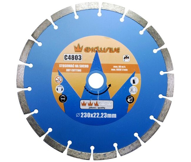 Disc diamantat, beton, taiere uscata, 230 mm/22.23 mm, Richmann Exclusive