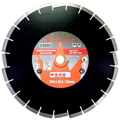 Disc diamantat, asfalt, taiere umeda si uscata, 350 mm/25.4 mm, Richmann Exclusive