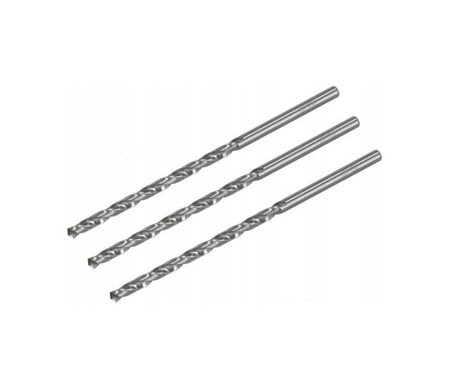 Burghiu pentru metal, lung, set 3 buc, 2x85 mm, Drel