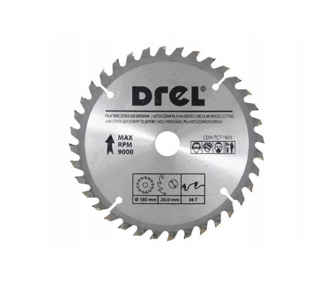 Disc circular vidia, 36 dinti, 160 mm, Drel