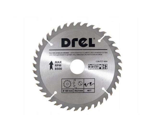 Disc circular vidia, 40 dinti, 180 mm, Drel