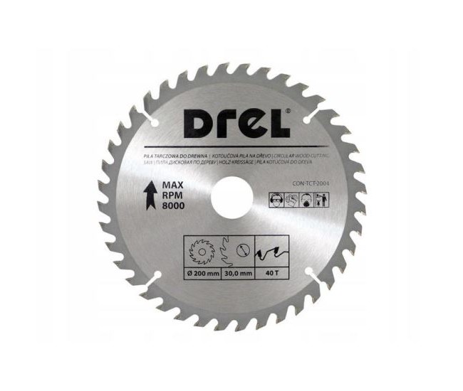 Disc circular vidia, 40 dinti, 200 mm, Drel