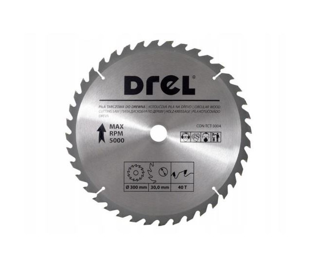 Disc circular vidia, 40 dinti, 300 mm, Drel