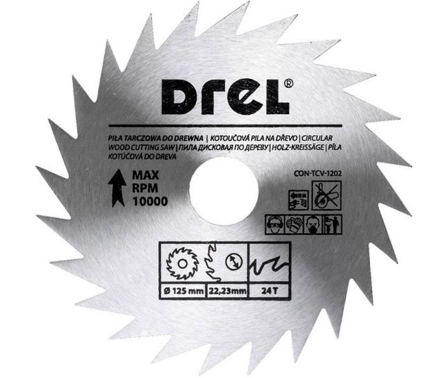 Disc circular 125 mm 24T, DREL