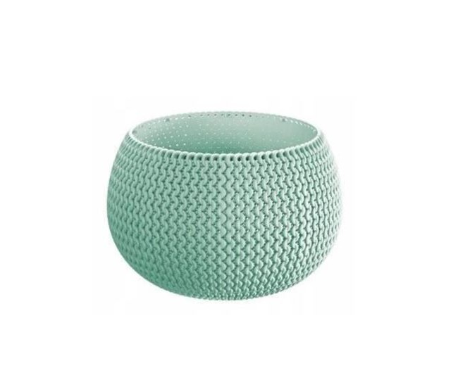 Ghiveci decorativ pentru flori, rotund, verde, 29x19.5 cm, Splofy Bowl 