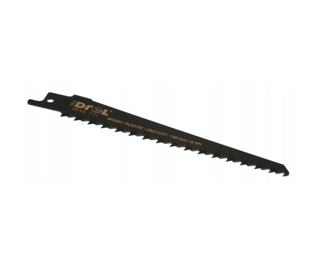 Panza, lama, fierastrau tip sabie, pentru lemn, HCS, 6 TPI, 150 mm, Drel