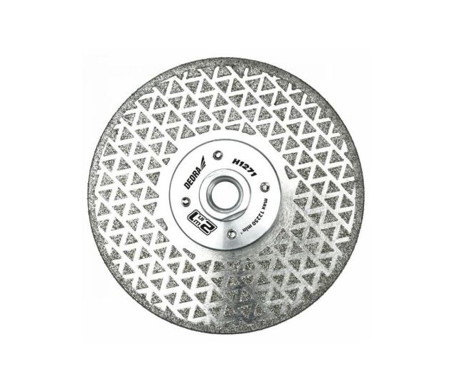 Disc diamantat, 2 in 1, taiere si slefuire piatra, 125 mm, M14, Dedra