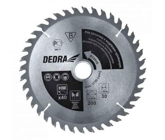 Disc circular, carburi metalice, 24 dinti, 165 mm, Dedra