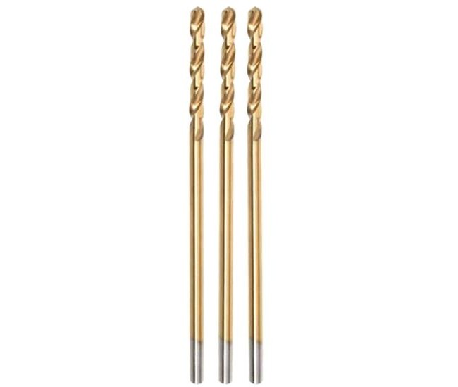 Burghiu pentru metal, nitrura de titan, 3 buc, 1 mm, Jufisto