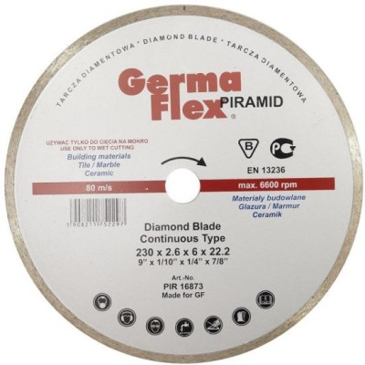 Disc diamantat, placi ceramice, taiere umeda, 115 mm/22.2 mm