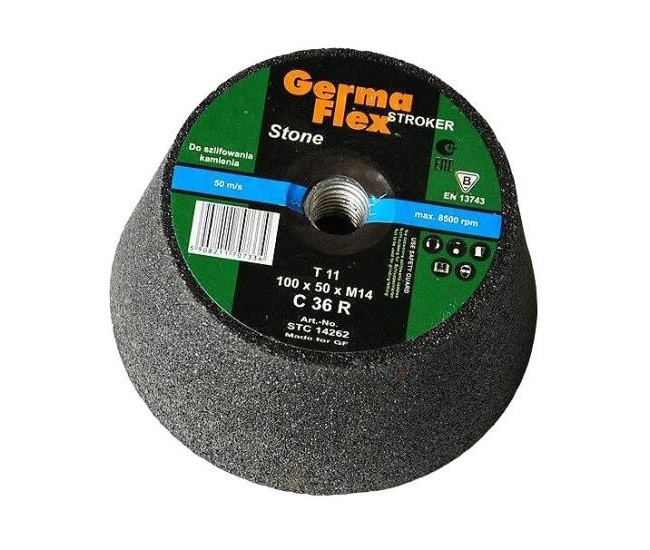 Piatra polizat tip oala, CT11, P36, 100x50 mm, Germa Flex