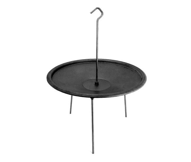 Disc pentru gratar, fonta, tip grill, cu picioare si agatator, 50 cm, Barbeque 