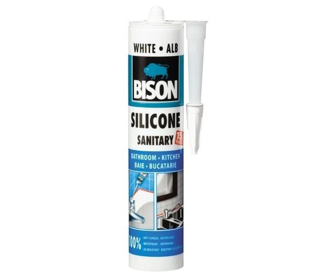 Silicon sanitar Bison alb 280 ml