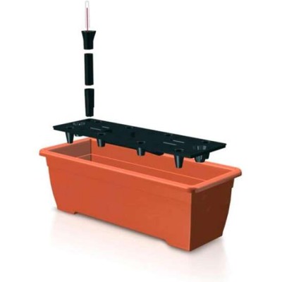 Jardiniera pentru flori cu sistem irigatie, 7.5 L, 50x19x16 cm, maro, Prosperplast