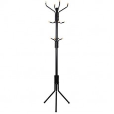 Cuier, Songmics, 12 carlige, metal, negru, 44x44x182 cm