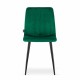 Set 4 scaune bucatarie/living, Artool, Lava, catifea, metal, verde si negru, 43x51x90 cm