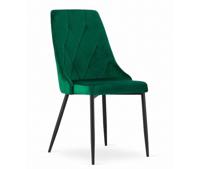 Scaun bucatarie/living, Artool, Imola, catifea, metal, verde, 48.5x61x93.5 cm