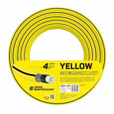 Furtun gradina, Cellfast Yellow, 4 straturi, 1/2'', 20 m