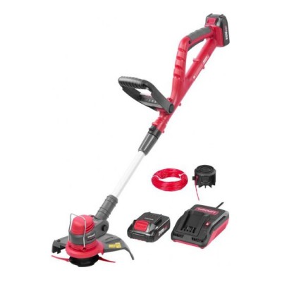 Motocoasa, trimmer, pentru tuns iarba, Worcraft, electric, cu acumulator, incarcator 20V Li-ion, maner telescopic, 24 cm