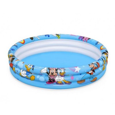 Piscina gonflabila pentru copii, rotunda, model Mickey Mouse, 122x25 cm