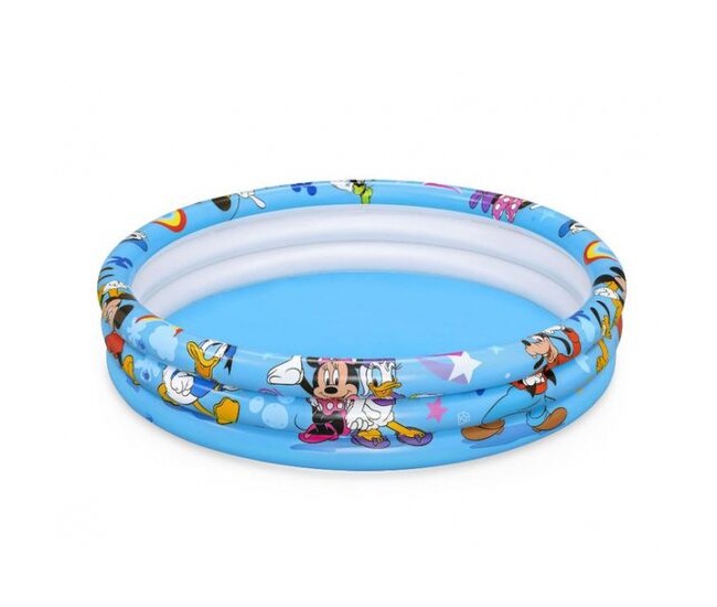 Piscina gonflabila pentru copii, rotunda, model Mickey Mouse, 122x25 cm