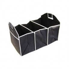 Organizator multifunctional pentru portbagaj, Verk Group, 3 compartimente, pliabil, poliester, negru, 58x32.5x32.5 cm