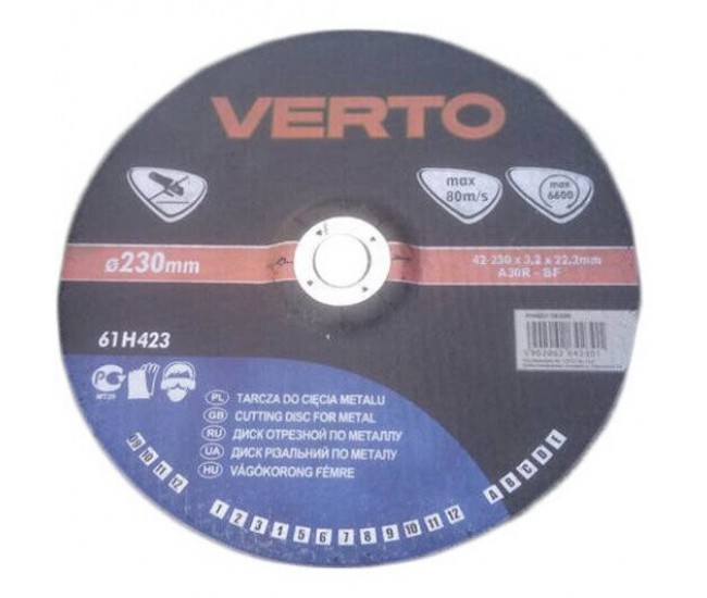 Disc debitat metal, 230x3,2 VERTO